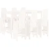 Image de vidaXL Ensemble de Bar de Jardin 7 pcs Blanc Bois de pin Massif, Ensemble de pub, Ensemble de Bar de Patio, Ensemble de Table de pub