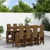 Image de vidaXL Ensemble de bar de jardin 9 pcs marron miel bois de pin massif