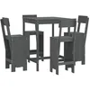 Image de vidaXL Ensemble de Bar de Jardin 5 pcs Gris Bois de pin Massif, Ensemble de pub, Ensemble de Bar de Patio, Ensemble de Table de pub