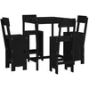 Image de vidaXL Ensemble de Bar de Jardin 5 pcs Noir Bois de pin Massif, Ensemble de pub, Ensemble de Bar de Patio, Ensemble de Table de pub