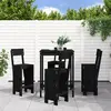 Image de vidaXL Ensemble de bar de jardin 5 pcs noir bois de pin massif