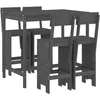 Image de vidaXL Ensemble de Bar de Jardin 5 pcs Gris Bois de pin Massif, Ensemble de pub, Ensemble de Bar de Patio, Ensemble de Table de pub