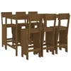Image de vidaXL Ensemble de Bar de Jardin 7 pcs Marron Miel Bois de pin Massif, Ensemble de pub, Ensemble de Bar de Patio, Ensemble de Table de pub