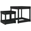 Image de vidaXL Tables à Sable 2 pcs, Tables d'Activité, Tableaux de Bac à Sable, Activités de Plein Air Jardin Terrasse Extérieur, Noir Bois de Pin Massif