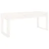 Image de vidaXL Banc de Jardin Blanc 110x38x45 cm Bois Massif de pin, Banc d'extérieur, Banc de Parc, Banc de Jardin 2 Places, siège de Jardin, Banc de Patio