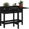Image de vidaXL Jardinière de jardin avec dessus pliable noir bois pin massif