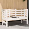 Image de vidaXL Banc de jardin blanc 111,5x53x71 cm bois massif de pin