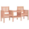 Image de vidaXL Banc de Jardin avec Table 2 Places, Siège avec Accoudoirs et Dossier, Meuble de Terrasse Patio, Scandinave, Bois Massif de Douglas