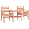 Image de vidaXL Banc de Jardin avec Table 2 Places, Siège avec Accoudoirs et Dossier, Meuble de Terrasse Patio, Scandinave, Bois Massif de Douglas