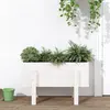 Image de vidaXL Jardinière blanc 62x30x38 cm bois massif de pin