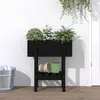 Image de vidaXL Jardinière noir 62x30x69 cm bois massif de pin