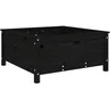 Image de vidaXL Jardinière, Bac à Fleurs, Pot de Plantes, Lit Surélevé, Décoration de Jardin Patio Terrasse Extérieur, Noir 82,5x82,5x39 cm Bois Massif de Pin