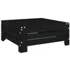Image de vidaXL Couvercle de Base de Parasol, Couvercle de Pied de Porte-Parapluie, Accessoires de Base de Parasol Jardin Patio, Noir Bois Massif de Pin
