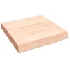Image de vidaXL Étagère Murale, Dessus de Table avec Bord Vivant, Tablette Suspendue avec Rangement, Rustique, Bois de Chêne Massif Non Traité