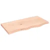 Image de vidaXL Étagère Murale, Dessus de Table avec Bord Vivant, Tablette Suspendue avec Rangement, Rustique, Bois de Chêne Massif Non Traité