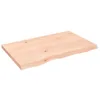 Image de vidaXL Étagère Murale, Dessus de Table avec Bord Vivant, Tablette Suspendue avec Rangement, Rustique, Bois de Chêne Massif Non Traité