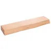 Image de vidaXL Étagère Murale, Dessus de Table avec Bord Vivant, Tablette Suspendue Flottante, Rustique, Marron Clair Bois Chêne Massif Traité