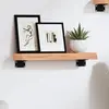 Image de vidaXL Étagère murale marron clair 40x10x4 cm bois chêne massif traité