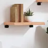 Image de vidaXL Étagère murale marron clair 40x20x4 cm bois chêne massif traité
