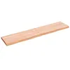 Image de vidaXL Étagère Murale, Dessus de Table avec Bord Vivant, Tablette Suspendue Flottante, Rustique, Marron Clair Bois Chêne Massif Traité