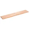 Image de vidaXL Étagère Murale, Dessus de Table avec Bord Vivant, Tablette Suspendue Flottante, Rustique, Marron Clair Bois Chêne Massif Traité