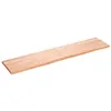 Image de vidaXL Étagère Murale, Dessus de Table avec Bord Vivant, Tablette Suspendue Flottante, Rustique, Marron Clair Bois Chêne Massif Traité