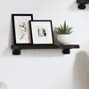 Image de vidaXL Étagère murale marron foncé 40x10x2 cm bois chêne massif traité