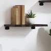 Image de vidaXL Étagère murale marron foncé 40x30x2 cm bois chêne massif traité