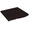 Image de vidaXL Étagère Murale, Dessus de Table avec Bord Vivant, Tablette Suspendue Flottante, Rustique, Marron Foncé Bois Chêne Massif Traité