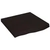 Image de vidaXL Étagère Murale, Dessus de Table avec Bord Vivant, Tablette Suspendue Flottante, Rustique, Marron Foncé Bois Chêne Massif Traité