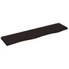 Image de vidaXL Étagère Murale, Dessus de Table avec Bord Vivant, Tablette Suspendue Flottante, Rustique, Gris Foncé Bois Chêne Massif Traité