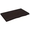 Image de vidaXL Étagère Murale, Dessus de Table avec Bord Vivant, Tablette Suspendue Flottante, Rustique, Marron Foncé Bois Chêne Massif Traité