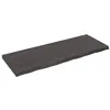 Image de vidaXL Étagère Murale, Dessus de Table avec Bord Vivant, Tablette Suspendue Flottante, Rustique, Marron Foncé Bois Chêne Massif Traité