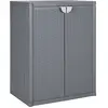 Image de vidaXL Armoire de rangement de jardin gris 65x45x88 cm PP rotin