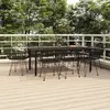 Image de vidaXL Ensemble à manger de jardin 9 pcs Noir Résine tressée