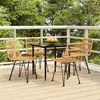 Image de vidaXL Ensemble à manger de jardin 5pcs Résine tressée