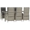 Image de vidaXL Ensemble à Manger Jardin et Coussins 7 pcs Gris rotin, Ensemble de Salle à Manger, Ensemble de Salle à Manger d'extérieur, Ensemble de mobilier d'extérieur