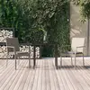 Image de vidaXL Ensemble à manger jardin 3pcs avec coussins noir et gris