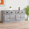 Image de vidaXL Buffets 2 pcs gris béton bois d'ingénierie