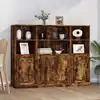 Image de vidaXL Buffets 3 pcs chêne fumé bois d'ingénierie