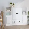 Image de vidaXL Buffets 3 pcs blanc bois d'ingénierie