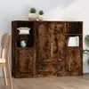 Image de vidaXL Buffets 3 pcs chêne fumé bois d'ingénierie