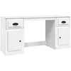 Image de vidaXL Bureau avec Armoire Blanc Bois d'ingénierie