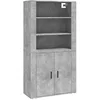 Image de vidaXL Buffet Haut, Meuble de Rangement avec Porte, Armoire de Rangement, Organisateur Salon Salle de Séjour Intérieur, Gris Béton Bois d'Ingénierie