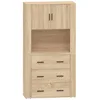 Image de vidaXL Buffet Haut, Meuble de Rangement avec Porte, Armoire de Rangement, Organisateur Salon Salle de Séjour Intérieur, Chêne Sonoma Bois d'Ingénierie