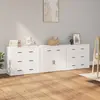 Image de vidaXL Buffets 3 pcs Blanc Bois d'ingénierie