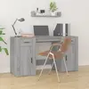 Image de vidaXL Bureau avec armoire sonoma gris bois d'ingénierie