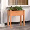 Image de vidaXL Jardinière avec doublure marron 71x37x76cm bois massif de sapin