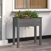 Image de vidaXL Jardinière avec doublure gris 71x37x76 cm bois massif de sapin