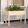 Image de vidaXL Jardinière avec doublure 118x59x76 cm bois massif de sapin